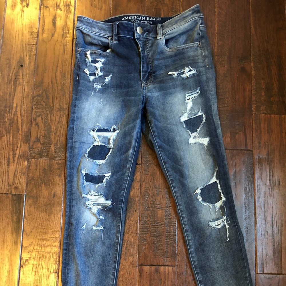 Distressed jeans